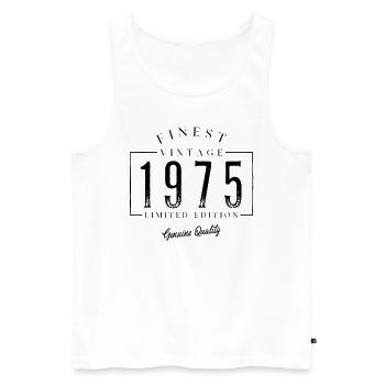 Finest Vintage 1975 Vintage 1975 Anniversaire Anniversaire - Débardeur bio Premium Homme - blanc - Devant - Michal (187cm)