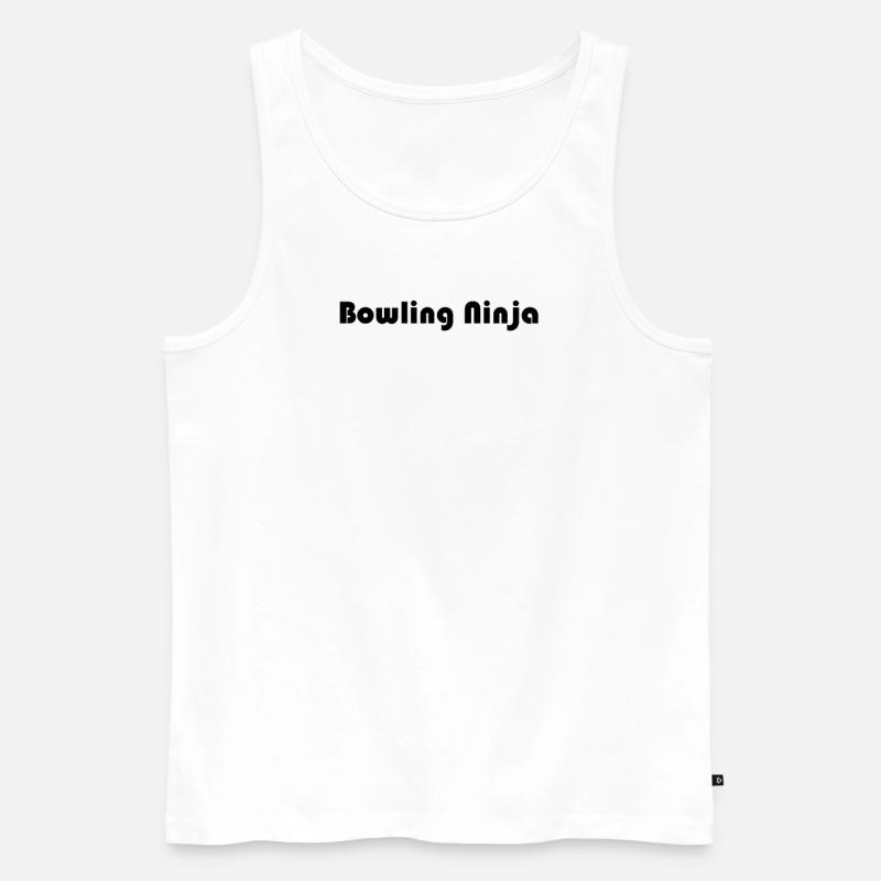 Bowling - Bowling Ninja - Männer Premium Bio Tank Top - Weiß