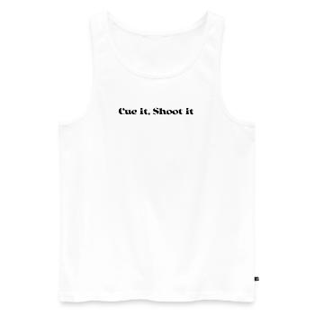 Billiards - Cue it, Shoot it - Men's Premium Organic Tank Top - white - Front - AI Model Male 178 light (178cm)