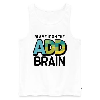 Attention Deficit Hyperactivity Disorder ADD - Men's Premium Organic Tank Top - white - Front - AI Model Male 178 light (178cm)