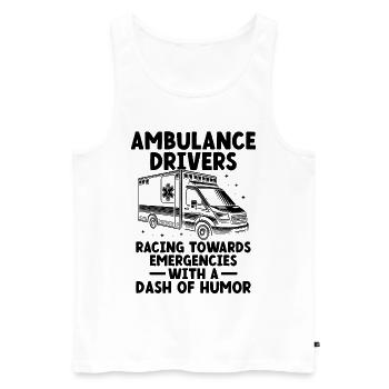 Ambulance Drivers Racing Towards Emergencies EMS D - Men's Premium Organic Tank Top - white - Front - Michal (187cm)