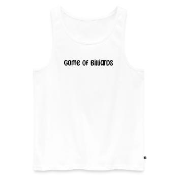 Billard - Game of Billiards - Men's Premium Organic Tank Top - white - Front - AI Model Male 178 light (178cm)