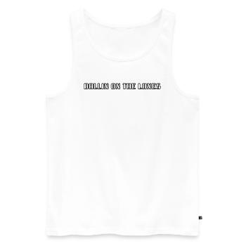 Bowling - Ballin on the lanes - Männer Premium Bio Tank Top - Weiß - Vorne - AI Model Male 178 light (178cm)