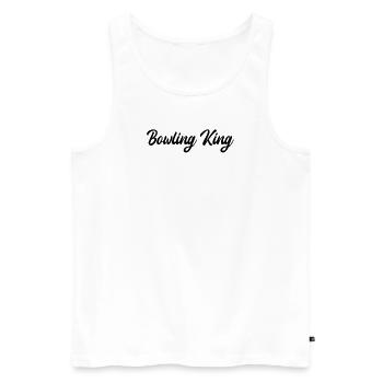 Bowling - Roi du bowling - Débardeur bio Premium Homme - blanc - Devant - AI Model Male 178 light (178cm)
