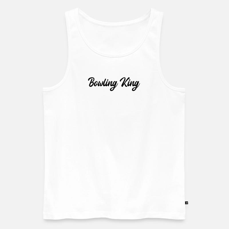Bowling - Bowling King - Männer Premium Bio Tank Top - Weiß
