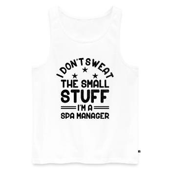 SPA Manager Job Wellness Funny SPA Management Sayi - Men's Premium Organic Tank Top - white - Front - Michal (187cm)