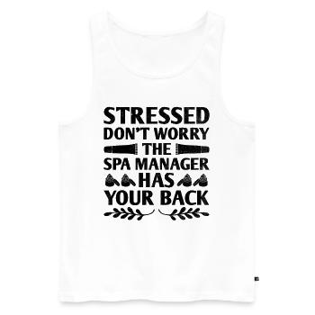 SPA Manager Job Wellness Funny SPA Management Sayi - Men's Premium Organic Tank Top - white - Front - Michal (187cm)