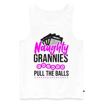 Bingo Player Grandma Naughty - Männer Premium Bio Tank Top - Weiß - Vorne - AI Model Male 178 light (178cm)