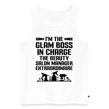 SPA Manager Job Wellness Funny SPA Management Sayi - Men's Premium Organic Tank Top - white - Front - Michal (187cm)