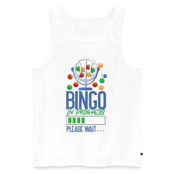 Bingo Player Bingo In Progress - Men's Premium Organic Tank Top - white - Front - Michal (187cm)
