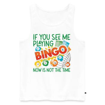 Bingo Player If You See Me Playing - Männer Premium Bio Tank Top - Weiß - Vorne - AI Model Male 178 light (178cm)