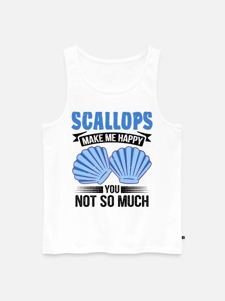 Seashell Shell Collector Scallop - Men's Premium Organic Tank Top - white