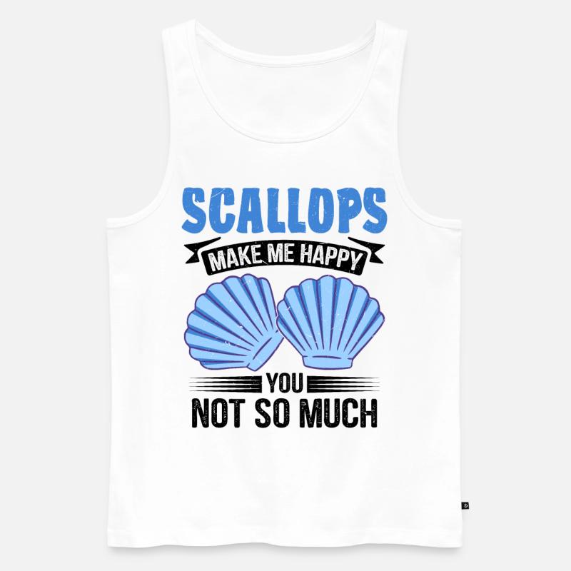 Seashell Shell Collector Scallop - Men's Premium Organic Tank Top - white