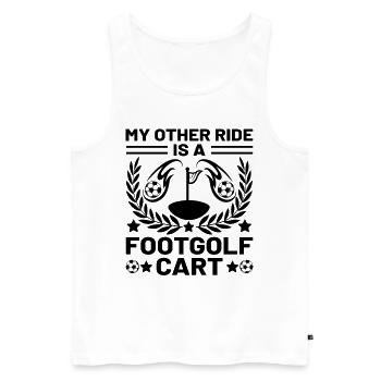 Footgolf Player Foot Golf Playing Footgolfers Foot - Men's Premium Organic Tank Top - white - Front - AI Model Male 178 light (178cm)