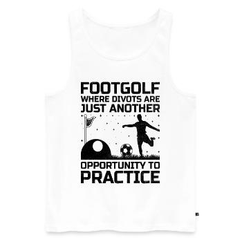 Footgolf Player Foot Golf Playing Footgolfers Foot - Men's Premium Organic Tank Top - white - Front - Michal (187cm)