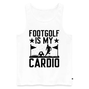 Footgolf Player Foot Golf Playing Footgolfers Foot - Men's Premium Organic Tank Top - white - Front - Michal (187cm)