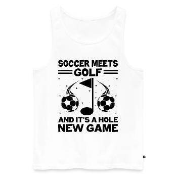 Footgolf Player Foot Golf Playing Footgolfers Foot - Men's Premium Organic Tank Top - white - Front - Michal (187cm)