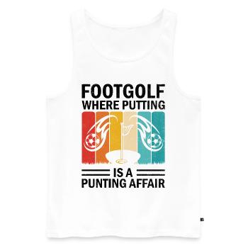 Footgolf Player Foot Golf Playing Footgolfers Foot - Men's Premium Organic Tank Top - white - Front - Michal (187cm)