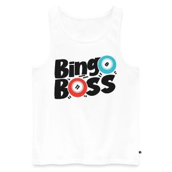 Bingo Player Bingo - Men's Premium Organic Tank Top - white - Front - AI Model Male 178 light (178cm)