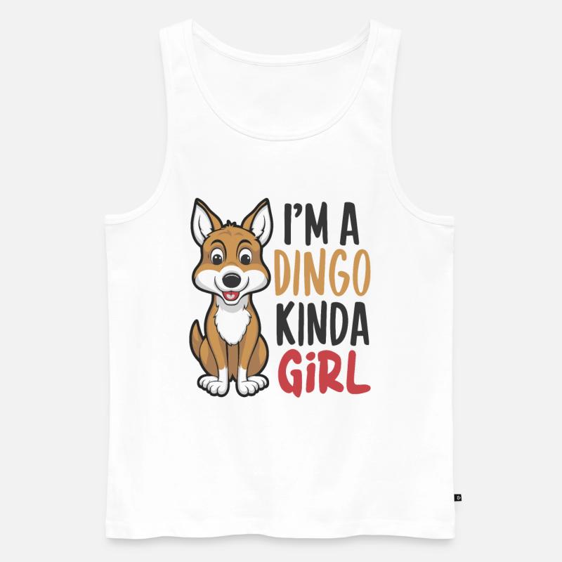 Australischer Dingo - Männer Premium Bio Tank Top - Weiß