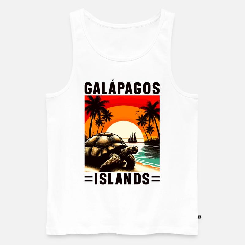 Galapagos Tortoise Galápagos Islands - Männer Premium Bio Tank Top - Weiß