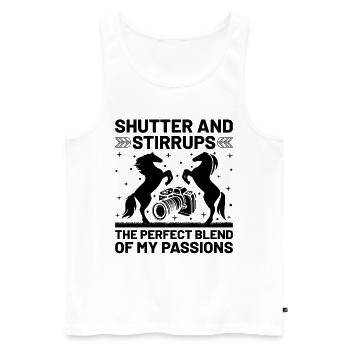 Horse Photography Horseback Riding Horses Hobby Ph - Men's Premium Organic Tank Top - white - Front - Michal (187cm)