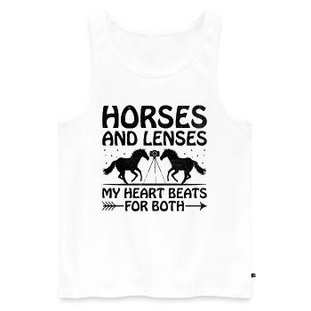 Horse Photography Horseback Riding Horses Hobby Ph - Men's Premium Organic Tank Top - white - Front - Michal (187cm)