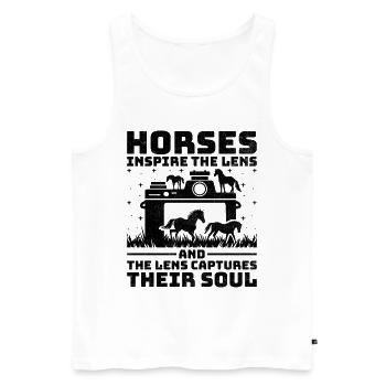 Horse Photography Horseback Riding Horses Hobby Ph - Men's Premium Organic Tank Top - white - Front - Michal (187cm)