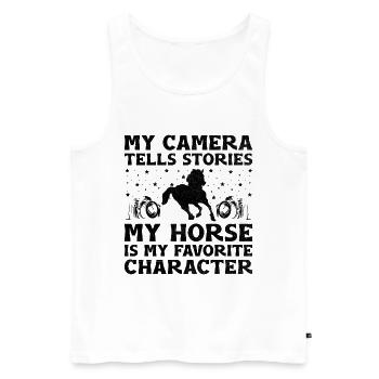 Horse Photography Horseback Riding Horses Hobby Ph - Men's Premium Organic Tank Top - white - Front - Michal (187cm)