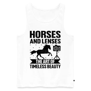 Horse Photography Horseback Riding Horses Hobby Ph - Men's Premium Organic Tank Top - white - Front - Michal (187cm)