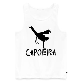 Capoeira - Men's Premium Organic Tank Top - white - Front - Michal (187cm)