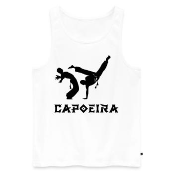 Capoeira - Débardeur bio Premium Homme - blanc - Devant - AI Model Male 178 light (178cm)