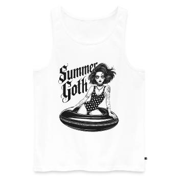 Summer Goth - Männer Premium Bio Tank Top - Weiß - Vorne - Michal (187cm)