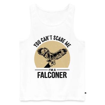 Dicton de Faucon Fauconnier - Débardeur bio Premium Homme - blanc - Devant - Michal (187cm)