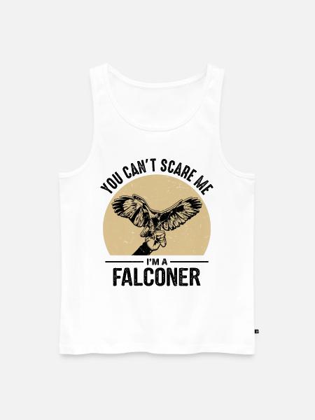Falke Falkner Spruch - Männer Premium Bio Tank Top - Weiß