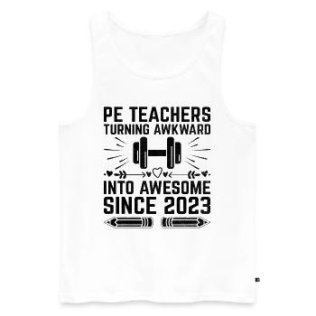 Physical Education Teacher PE Teachers School Spor - Men's Premium Organic Tank Top - white - Front - Michal (187cm)