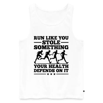 Sportlehrer Sportlehrer Schullehrer - Männer Premium Bio Tank Top - Weiß - Vorne - Michal (187cm)