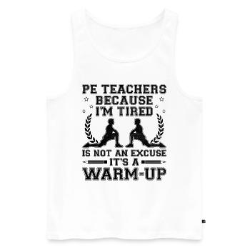 Sportlehrer Sportlehrer Schullehrer - Männer Premium Bio Tank Top - Weiß - Vorne - Michal (187cm)