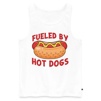 Hot Dog Adulte Alimenté Par Les Hot-Dogs - Débardeur bio Premium Homme - blanc - Devant - Michal (187cm)