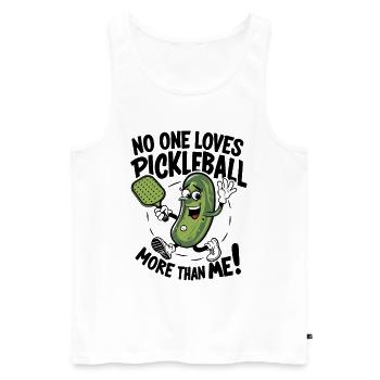 Lustiges Pickleball Gurke Pickleballschläger - Männer Premium Bio Tank Top - Weiß - Vorne - Michal (187cm)