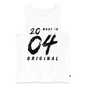 Made In 2004 Original Birthday Grunge Distressed - Men's Premium Organic Tank Top - white - Front - Michal (187cm)