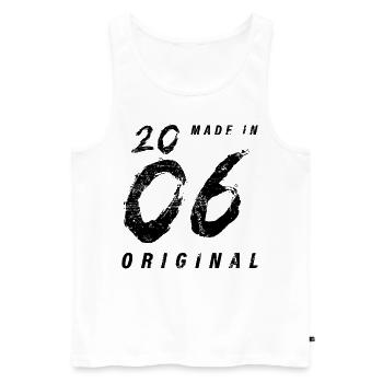 Made In 2006 Original Geburtstag Grunge Distressed - Männer Premium Bio Tank Top - Weiß - Vorne - Michal (187cm)