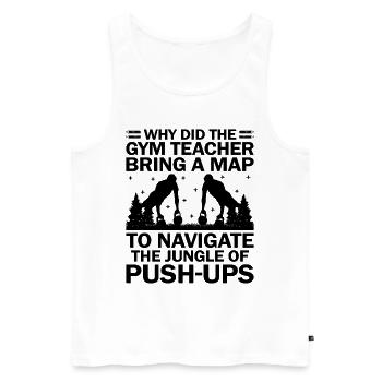 Sportlehrer Sportlehrer Schullehrer - Männer Premium Bio Tank Top - Weiß - Vorne - Michal (187cm)