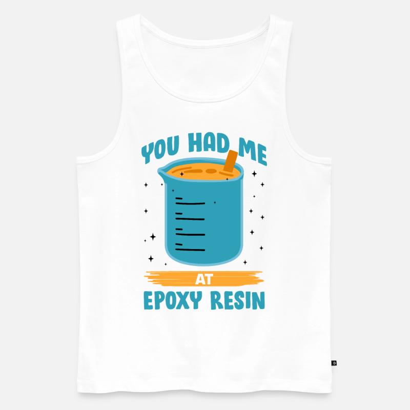Witziger Epoxidharz Spruch - Männer Premium Bio Tank Top - Weiß