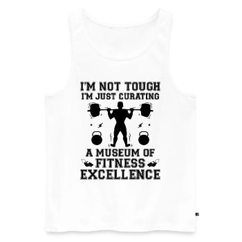 Sportlehrer Sportlehrer Schullehrer Schule Spor - Männer Premium Bio Tank Top - Weiß - Vorne - Michal (187cm)