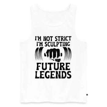 Sportlehrer Sportlehrer Schullehrer - Männer Premium Bio Tank Top - Weiß - Vorne - Michal (187cm)
