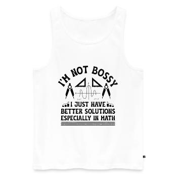 Mathelehrer Schullehrer Lustige Mathelehrer S - Männer Premium Bio Tank Top - Weiß - Vorne - Michal (187cm)