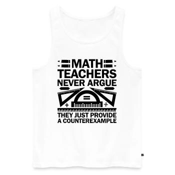 Math Teacher School Teacher Funny Maths Teachers S - Men's Premium Organic Tank Top - white - Front - Michal (187cm)