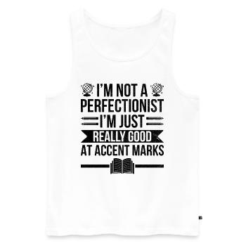 Foreign Language Teacher School Languages Teachers - Men's Premium Organic Tank Top - white - Front - Michal (187cm)