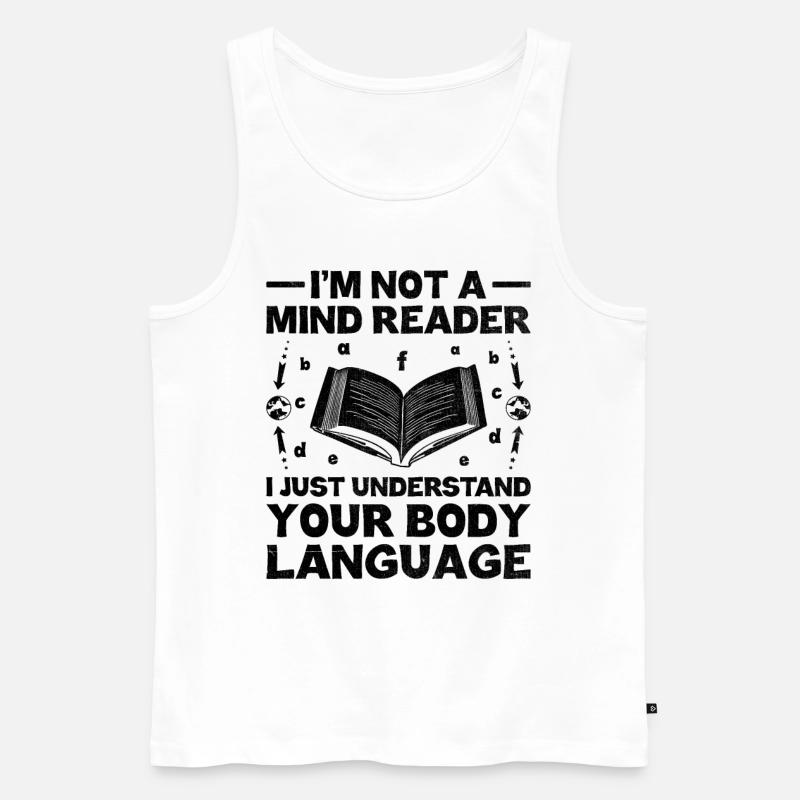 Fremdsprachenlehrer Schule Sprachlehrer - Männer Premium Bio Tank Top - Weiß